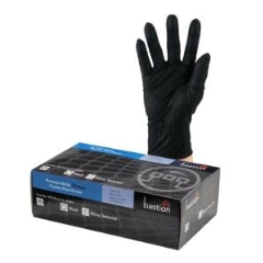 Bastion Nitrile Premium P/F Black: X-Large - Box of 100
