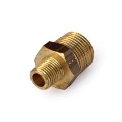 Brass Reducing Nipple: 1/2" to 1/4" - Each