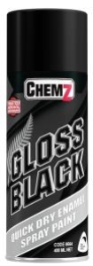 Chemz® Quick Dry Enamel Paint: Gloss Black - Aerosol