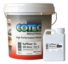 Cotec Tuffloor 5 to 1 WB Epoxy: White - 24kg Kit