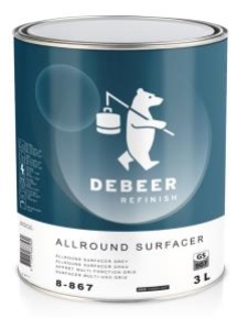 DeBeer 8-867 Allround Surfacer: Grey - 3L