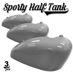 DNA Display Shape: Sporty Motorcycle ABS Half Tank - 3 Pack