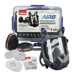 Esko® AIR8® Full Face Spray Paint Respirator - Clipbox Kit
