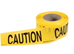 Esko® Warning Tape 75mm x 100M x 100µm: Caution - Roll