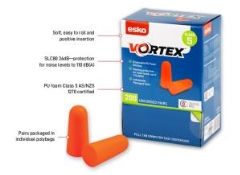 Esko® Vortex Earplugs Orange Uncorded - Box of 200 pairs