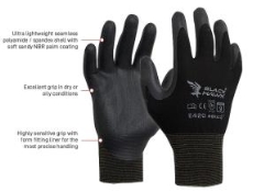 Esko® Black Hawk Nitrile Glove: Large (9) - Pair