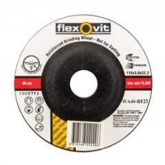 Flexovit Steel Grind Wheel: 115mm x 3.0mm x 22.2mm - Each