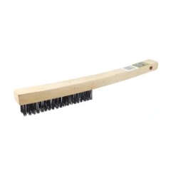 Haydn® Wire Brush 4 Row Wooden Handle - Each