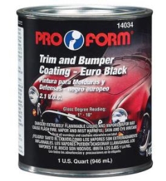 Pro Form Trim & Bumper Coating: Satin Black - 1L