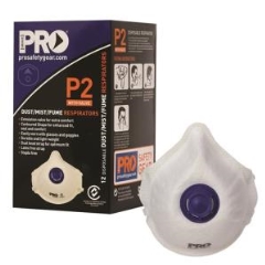 ProSafety® Dust Mask P2 with Valve - Box of 12