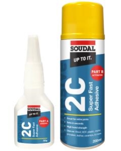 Soudal 2C Super Fast Adhesive - 200ml Kit