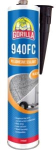 Gorilla 940FC PU Adhesive Sealant: Black - Cartridge