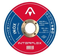 Interflex INOX Cut Off Wheel: 115mm x 1mm x 22.23mm