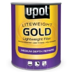 U-POL Liteweight Gold Filler for Medium Repairs - 3L