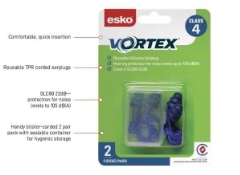 Esko® Vortex® Earplugs Blue Corded - 2 Pack