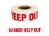 Esko® Warning Tape 75mm x 250M x 90µm: Danger Keep Out Roll