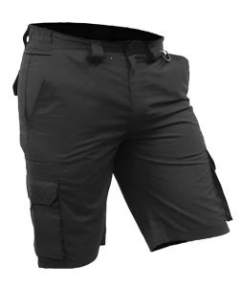 Caution Workwear Ripstop Cargo Shorts: Black 40/102 - Each